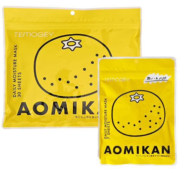 テモギーデイリーモイスチャーマスク青みかん　30枚入り・7枚入り